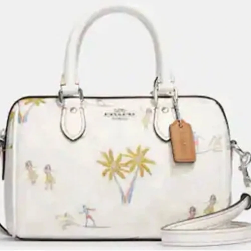 Coach Mini Rowan Satchel/Crossbody with wallet in Hula Print - Picture 4 of 14
